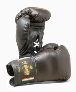 Gants de boxe Di Nardo avec lacets 12 Oz Marron-noir