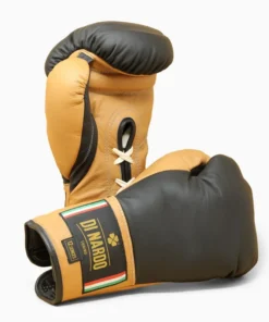 Gants de boxe Di Nardo avec lacets 12 Oz Noir-ocre