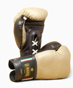 Gants de boxe Di Nardo avec lacets 14 Oz Sable-brun