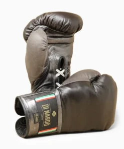 Gants de boxe Di Nardo avec lacets 16 Oz Marron-argent