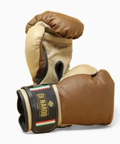 Gants de boxe Di Nardo avec velcro 12 Oz Marron-sable