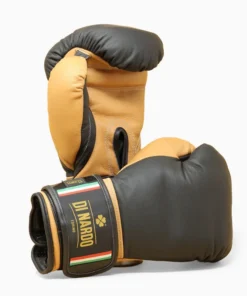 Gants de boxe Di Nardo avec velcro 12 Oz Noir-ocre