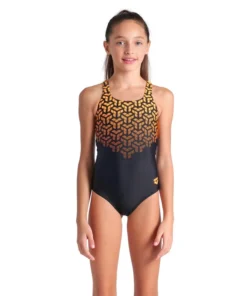 Bañador arena Feel para niña Kikko V Swim Pro Back Negro – Loro