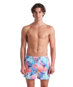 Short de playa arena para hombre Water Print Allover Agua Multi
