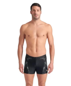 Bañador short arena Feel para hombre Spider Web Negro – Blanco