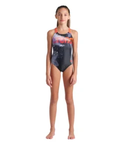 Bañador arena Feel para niña Light Tricks Swim Pro Back Negro – Calipso
