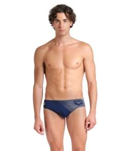 Bañador slip arena Performance para hombre Foggy Dots Marino – Blanco