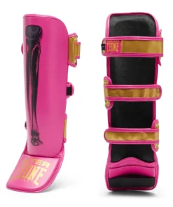 Protège-tibias Leone Iuter PT01IU avec pare-pieds Fuchsia