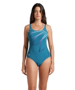 Bañador Shapewear arena para mujer Giorgia Verde Azul