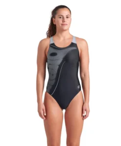 Bañador arena Feel para mujer Bright Glare V Back Negro – Espuma De Mar