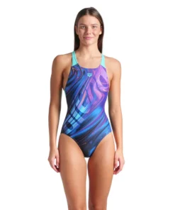 Bañador con sostén arena Feel para mujer Flow V Back Marino Multi
