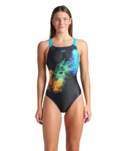 Bañador arena Feel para mujer Vibrant Swim Pro Back Negro – Multi