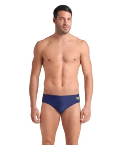Bañador slip arena Feel para hombre Bright Glare Marino – Lima Ártica