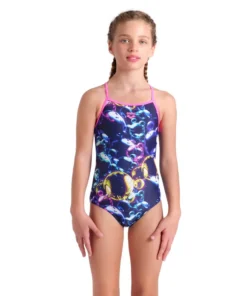 Bañador arena Feel para niña Soap Bubbles Light Drop Back Azul Multi