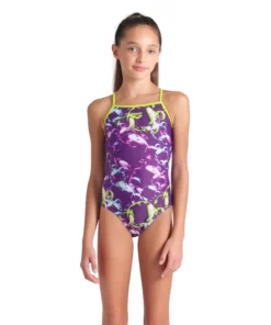 Bañador arena Feel para niña Soap Bubbles Light Drop Back Violeta Multi