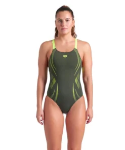 Bañador con sostén arena Performance para mujer Poseidonia Swim Pro Back Salvia Oscura – Ártico