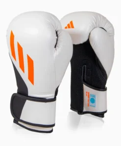 Gants de boxe Adidas Speed Tilt 200 WAKO 10 Oz Blanc-noir-rouge