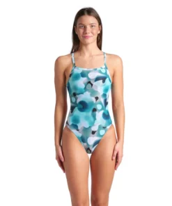 Bañador arena Performance para mujer Camouflage Challenge Back Agua Multi