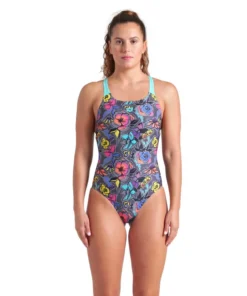 Bañador arena Performance para mujer Vivid Repeat Swim Pro Back Gran Multi