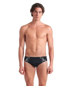 Bañador slip arena Performance para hombre Poseidonia Negro – Blanco