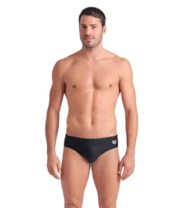 Bañador slip arena Feel para hombre Graphic Negro – Blanco