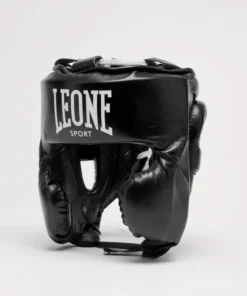 Casque Leone Sport Augusto Classico Noir avec pommettes