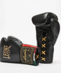 Gants de boxe Leone Orlando Tricolore avec lacets Noir