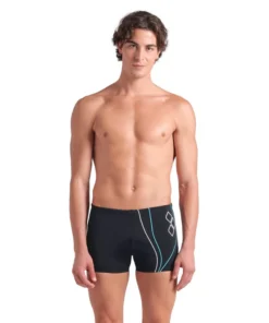 Bañador short arena Performance para hombre Trail Negro