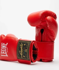Gants de boxe Leone Sport Orlando Classico avec velcro Rouge