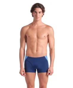 Bañador short arena Performance para hombre Monogram Marino – Azul Multi