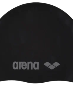 Gorro de natación arena para niños Classic Silicone Junior Negro – Plata