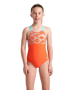 Bañador arena Feel para niña Pastime V Back – Coral Calipso