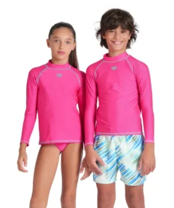 Camiseta de manga larga con protección UV arena para niños Graphic – Rosa Freak