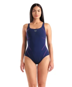 Bañador Shapewear arena para mujer Jewel R – Azul Marino/Rosa De Hadas