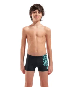 Bañador short arena Feel Kikko V para niño – Negro/Agua