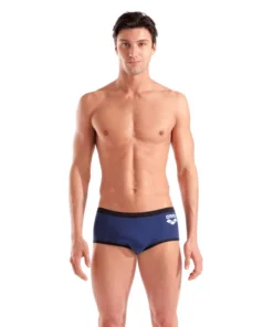 Bañador short de tiro bajo para hombre arena One Big Logo – Azul Marino/Negro