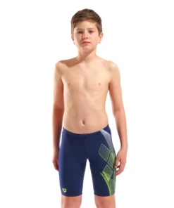 Bañador jammer arena Performance Sea Water para niño – Azul Marino/Lima Ártico