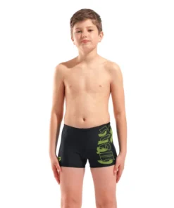 Bañador short arena Feel para niño Tales – Negro/Ártico