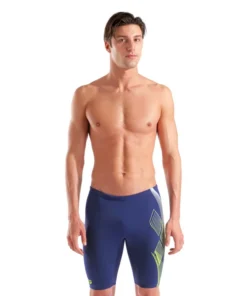 Bañador jammer arena Performance Sea Water para hombre – Azul Marino/Lima Ártico