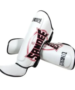 Protège-tibias en cuir Sandee Cool-Tec – Blanc/Noir