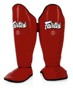Protège-tibias Fairtex Muay Thai – Rouge