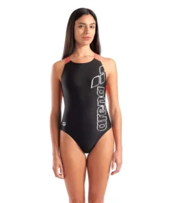 Bañador arena Feel Scratchy V Back para mujer – Negro/Calipso