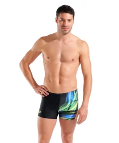 Bañador short arena Feel Bloom para hombre – Multicolor Negro