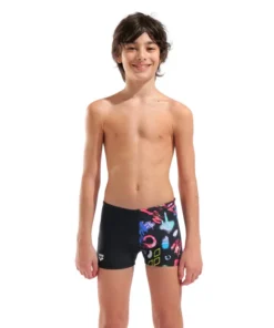Bañador short arena Feel Graffiti para niño – Negro/Multi