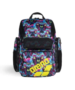 Mochila para viajes deporte y natación arena One Go Allover 45L Camaleón