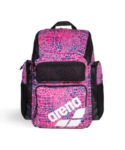 Mochila para viajes deporte y natación arena One Go Allover 45L Snake Pink