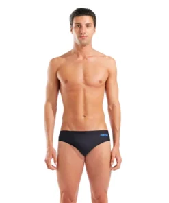 Bañador Slip Hombre arena Hyperflow – Negro/Azul