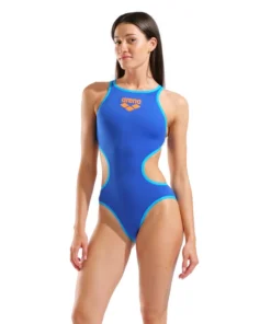 Bañador arena One para mujer Biglogo – Azul neón
