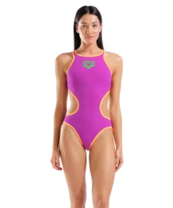Bañador arena One para mujer Biglogo – Fucsia
