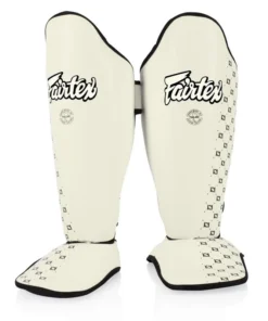 Protège-tibias Fairtex Muay Thai – Blanc